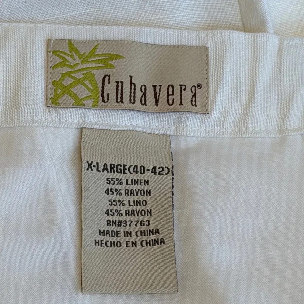Cubavera Mens Linen Blend Drawstring Pants Bright White XL C2SB0400RN New